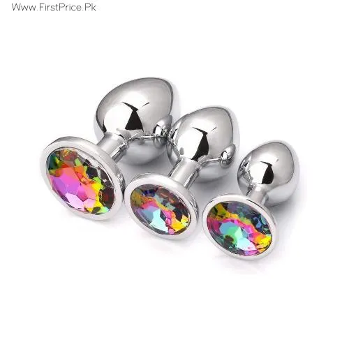 3 Pcs Set Luxury Metal Butt Plug Toys