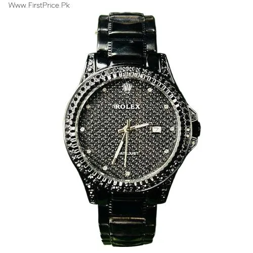 Majestic Black Bezel Crystal Rolex Price In Pakistan