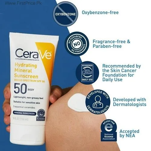 CeraVe Hydrating Sunscreen Broad Spectrum SPF 50 - 150ml