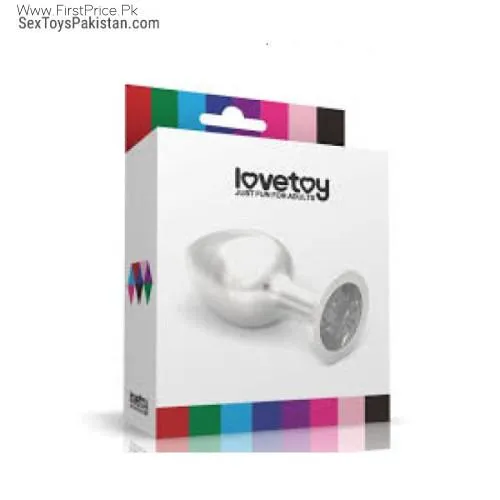 Lovetoy Large Jeweled Black Butt Plug
